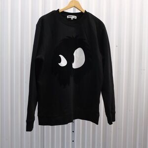 McQ Alexander McQueen Sweatshirt Men Size Large Black Monster Eye Graphic